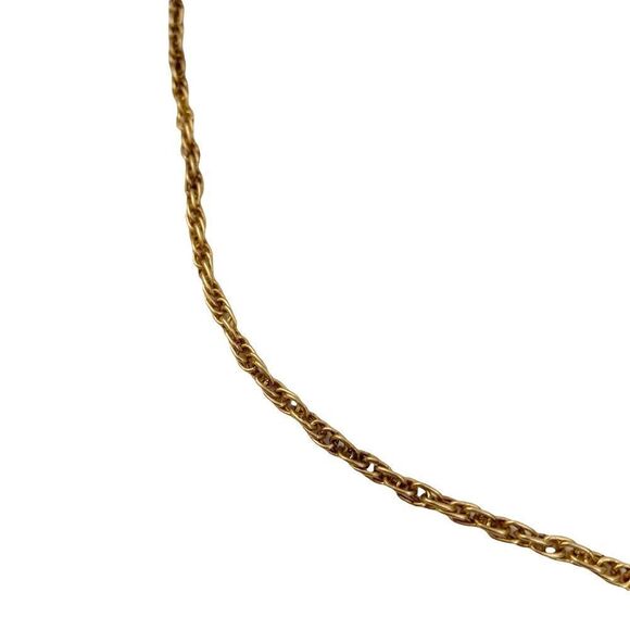 Vintage Tone Long Necklace with Tear Drop Shape Pendant Rhinestone - Picture 3 of 4